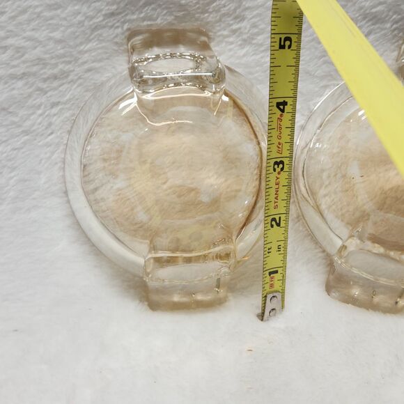 Set Of 2 Vintage Art Deco Iridescent Ashtrays - Picture 4 of 6